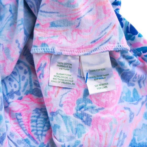 Lilly Pulitzer Tosha Shift Dress Multi Treasure Trove Ruffle Cuffs Small - Picture 7 of 7